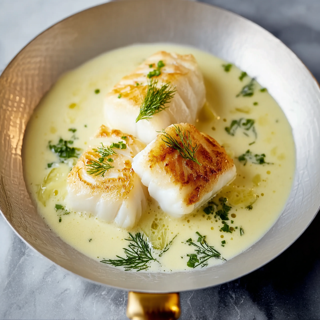 Pan-Seared Cod with Dill Beurre Blanc: The “Emulsion” Masterpiece