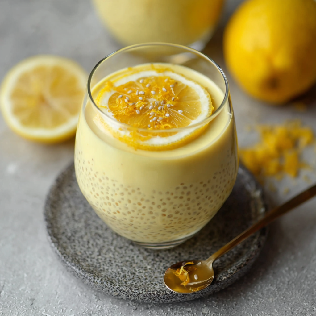 Creamy Lemon Chia Seed Pudding: The “Hydrophilic-Gelling” Refreshment