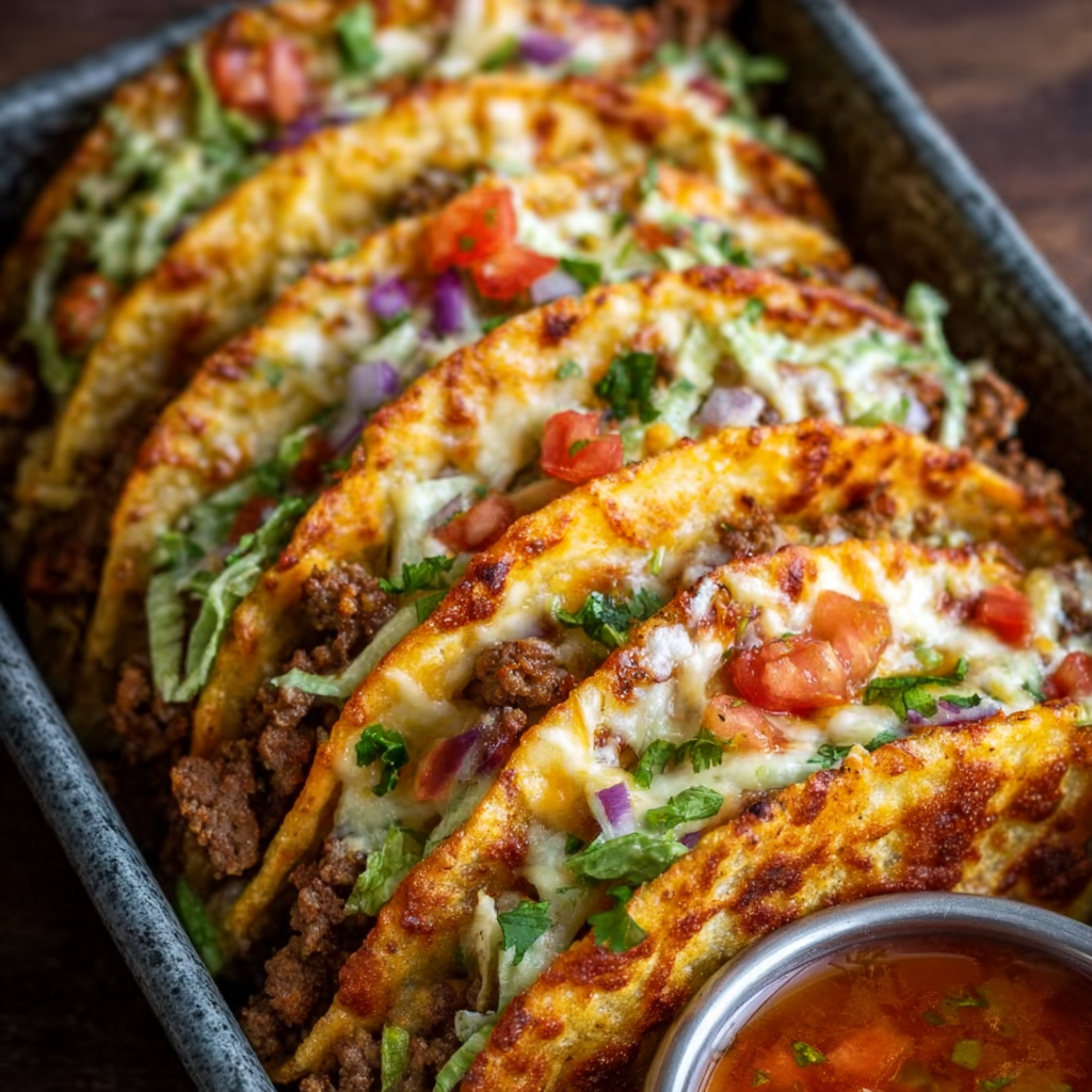 Oven-Baked Cheesy Tacos 🌮🧀🔥