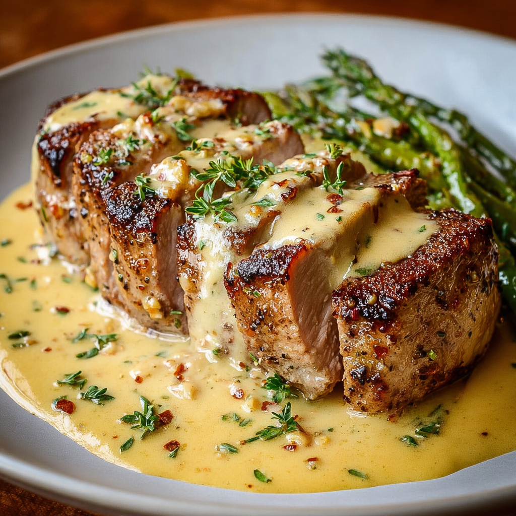 Best Pork Tenderloin with Dijon Mustard Cream Sauce (Juicy, Elegant & Restaurant-Style Dinner)