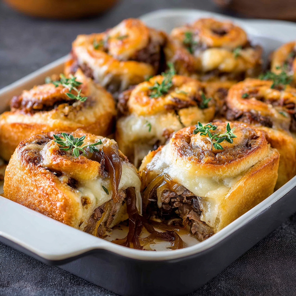 Caramelized Onion Roast Beef Rolls (Savory, Cheesy & Irresistible!)