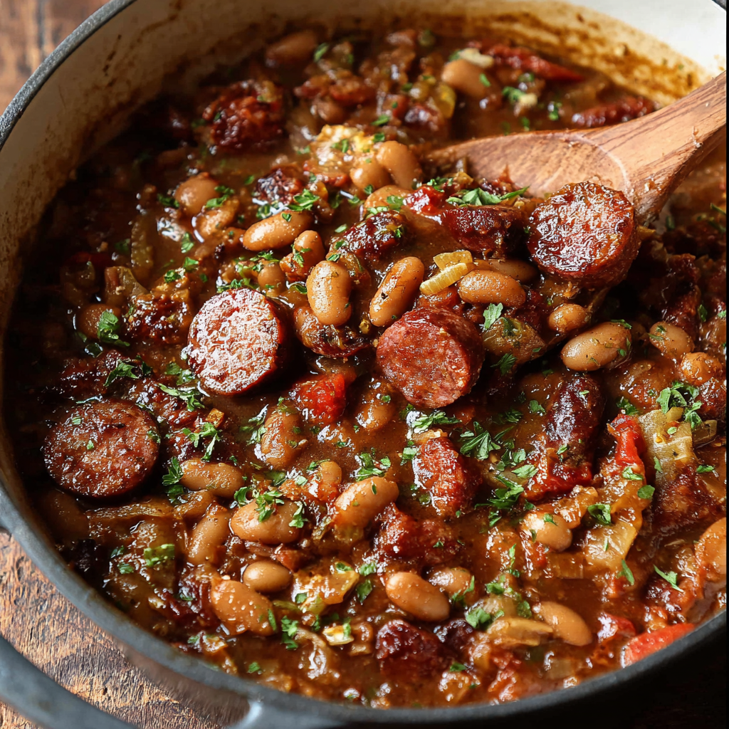Kielbasa Cowboy Beans (Hearty, Smoky & Loaded with Flavor)
