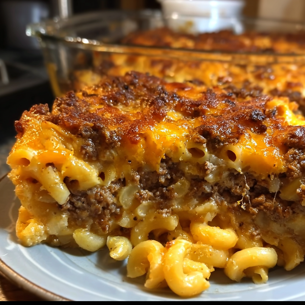 Mac and Cheese Meatloaf Casserole 🧀🍝🥩