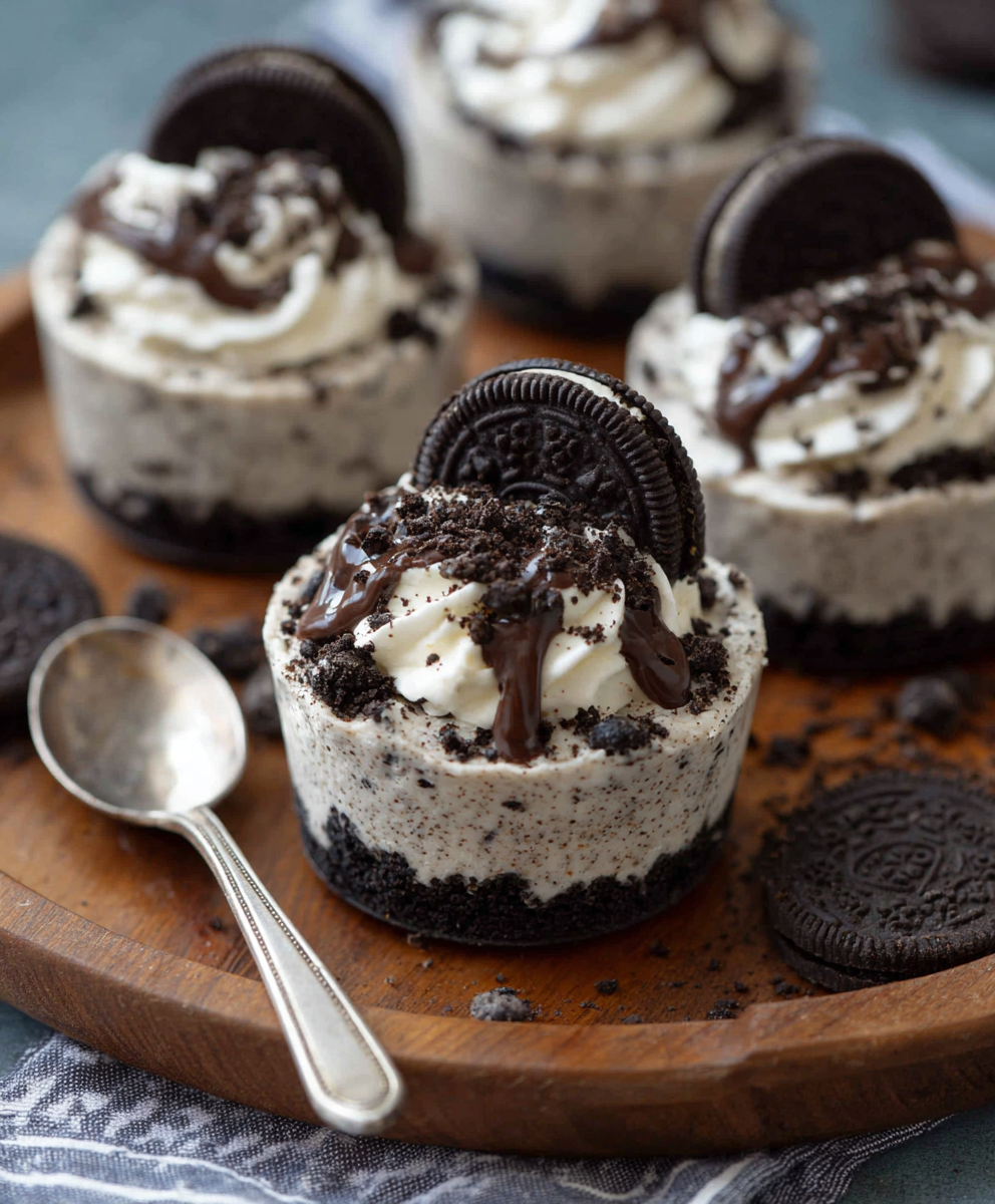 No-Bake Oreo Cheesecake Cups 🍪🧁