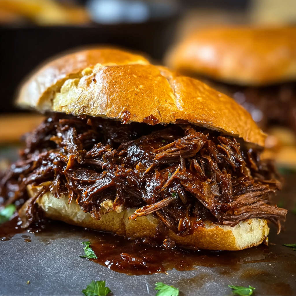 Crockpot BBQ Beef Sandwiches 🥪🍖 (Tender, Juicy & Hands-Off Easy)
