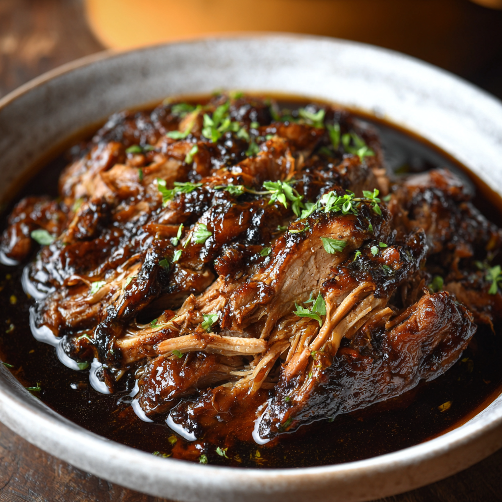 Slow Cooker Brown Sugar Balsamic Pork (Tender, Juicy & Sweet-Savory Comfort Meal)