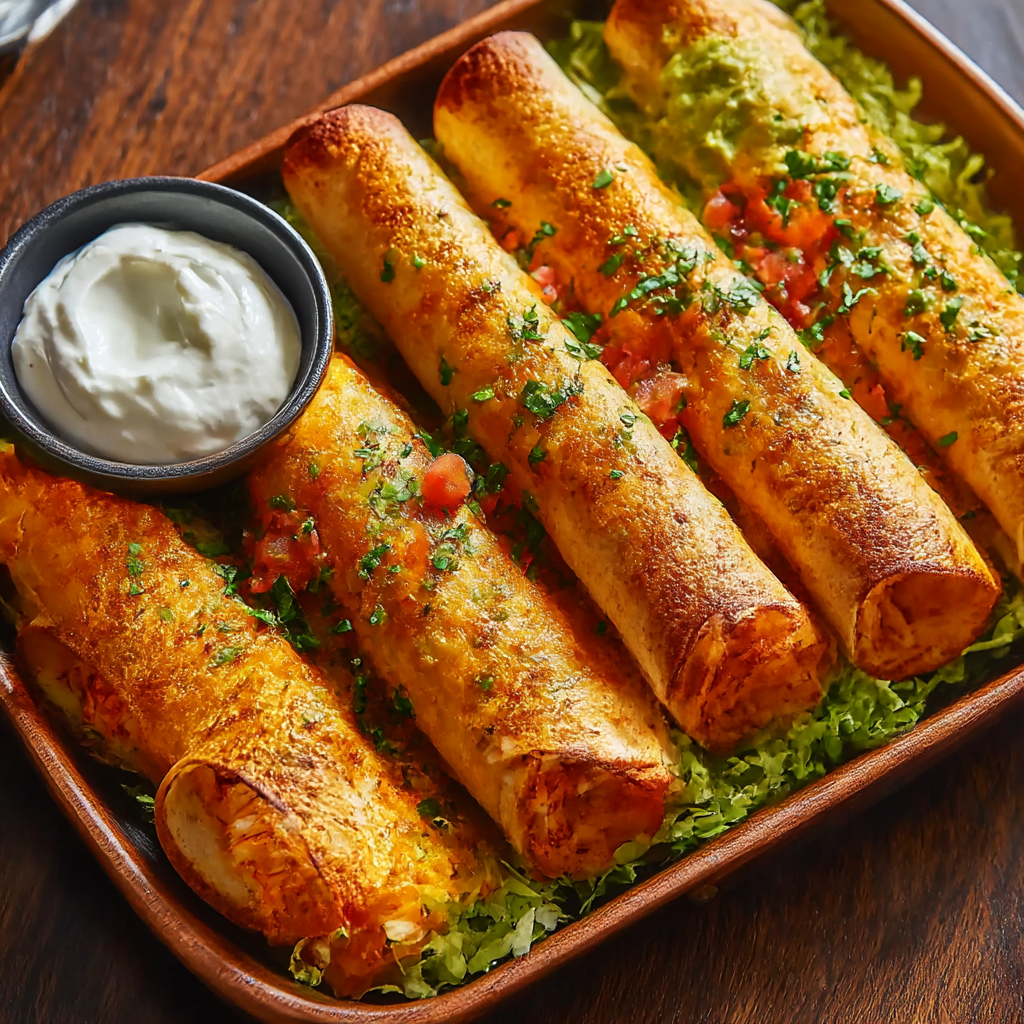 Crunchy Oven-Baked Chicken Taquitos Recipe