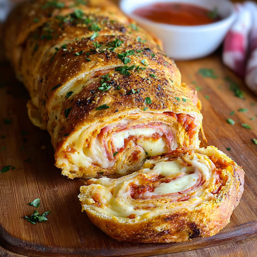 Italian Stromboli Stuffed Bread 🇮🇹🥖🧀