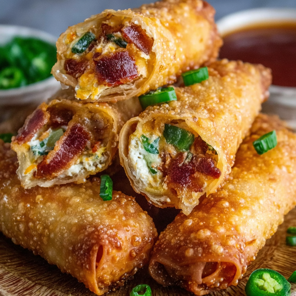 Bacon Jalapeño Popper Eggrolls (Crispy, Spicy & Cheesy Party Appetizer)